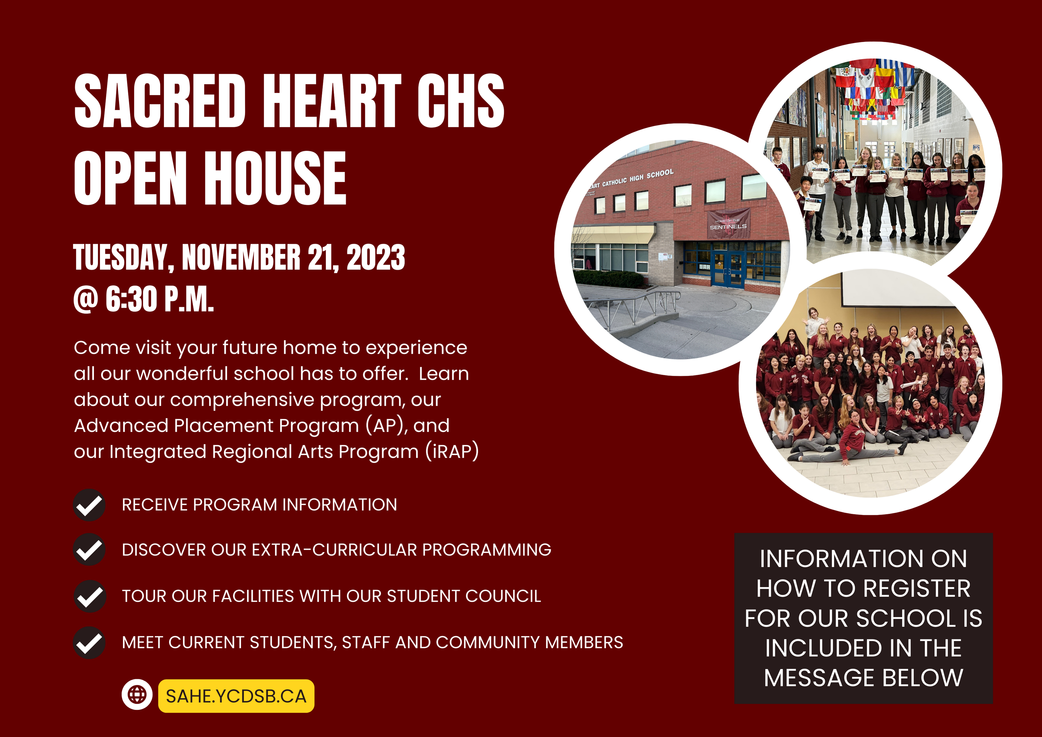 WELCOMING NEW SENTINELS! TIME TO REGISTER FOR SACRED HEART CHS FOR 2024-2025