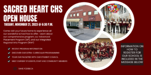 WELCOMING NEW SENTINELS!  TIME TO REGISTER FOR SACRED HEART CHS FOR 2024-2025